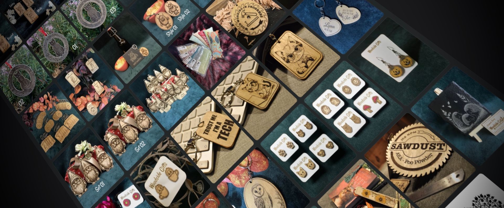Unique gifts - laser engraved coasters, keyrings & jewellery and more