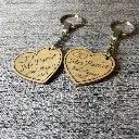 Mr & mrs wedding keyrings wood.webp