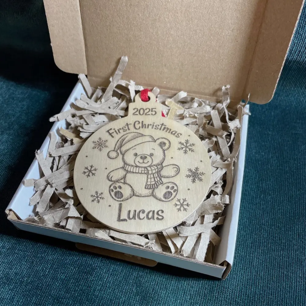 baby's first christmas bauble- bear boxed.webp