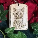 British Short Hair Cat Keyring