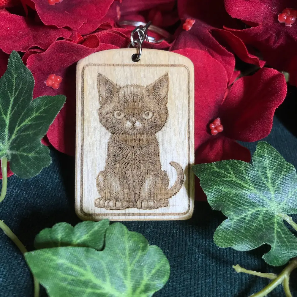 Black Cat Keyring
