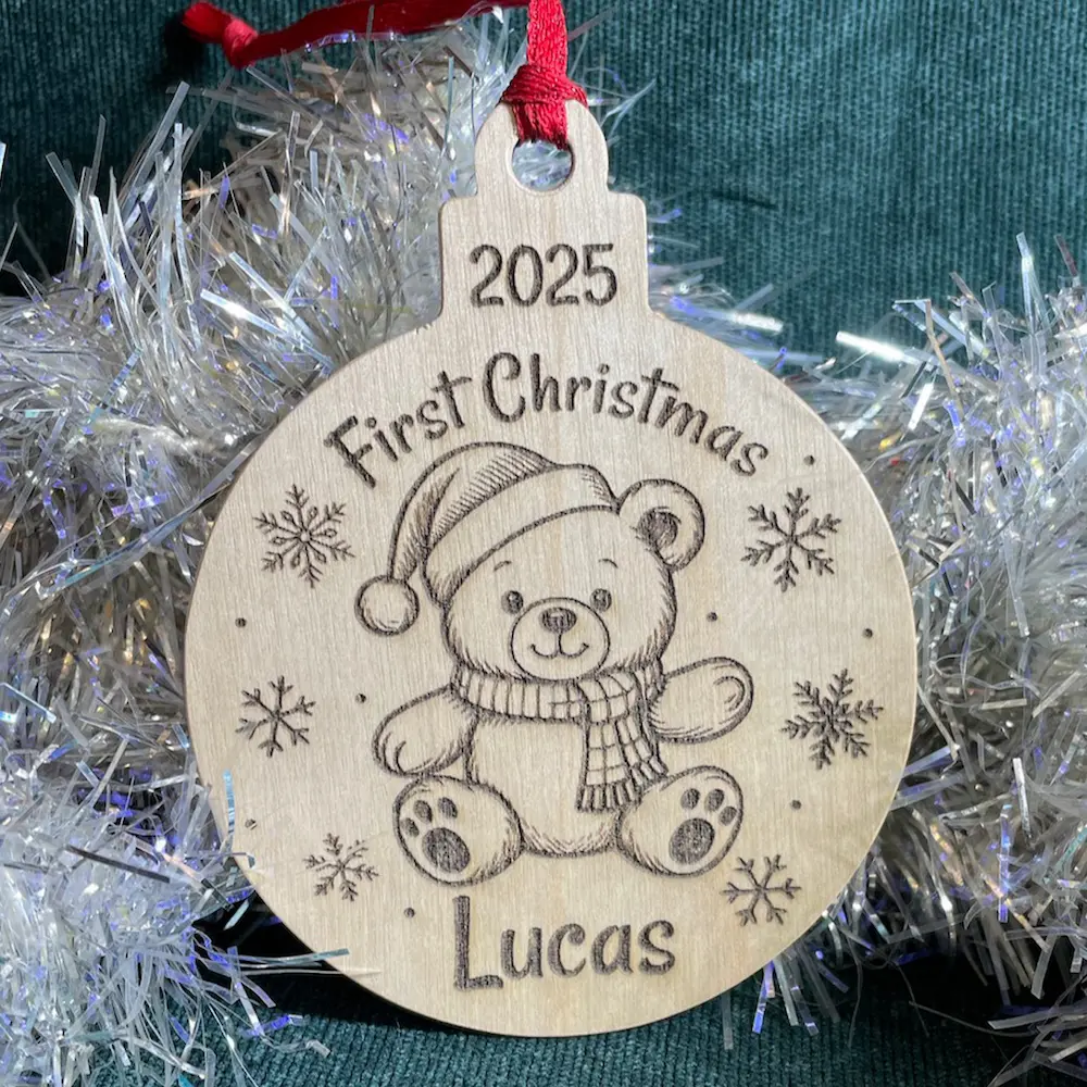 Personalised Baby's First Christmas Bauble