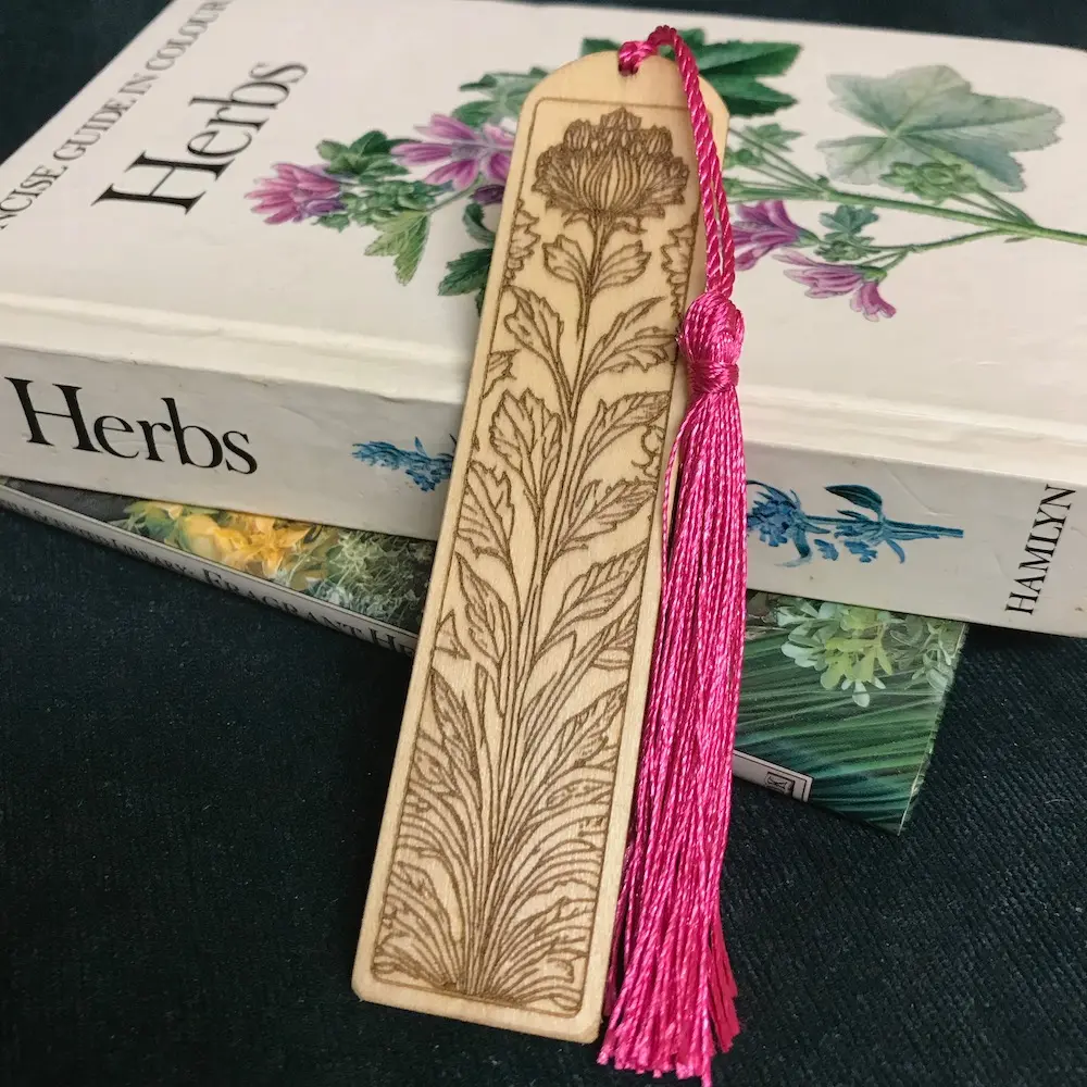 Floral 04 - Laser Engraved Bookmark