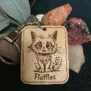Fluffles Wide Eyed Cat Keyring