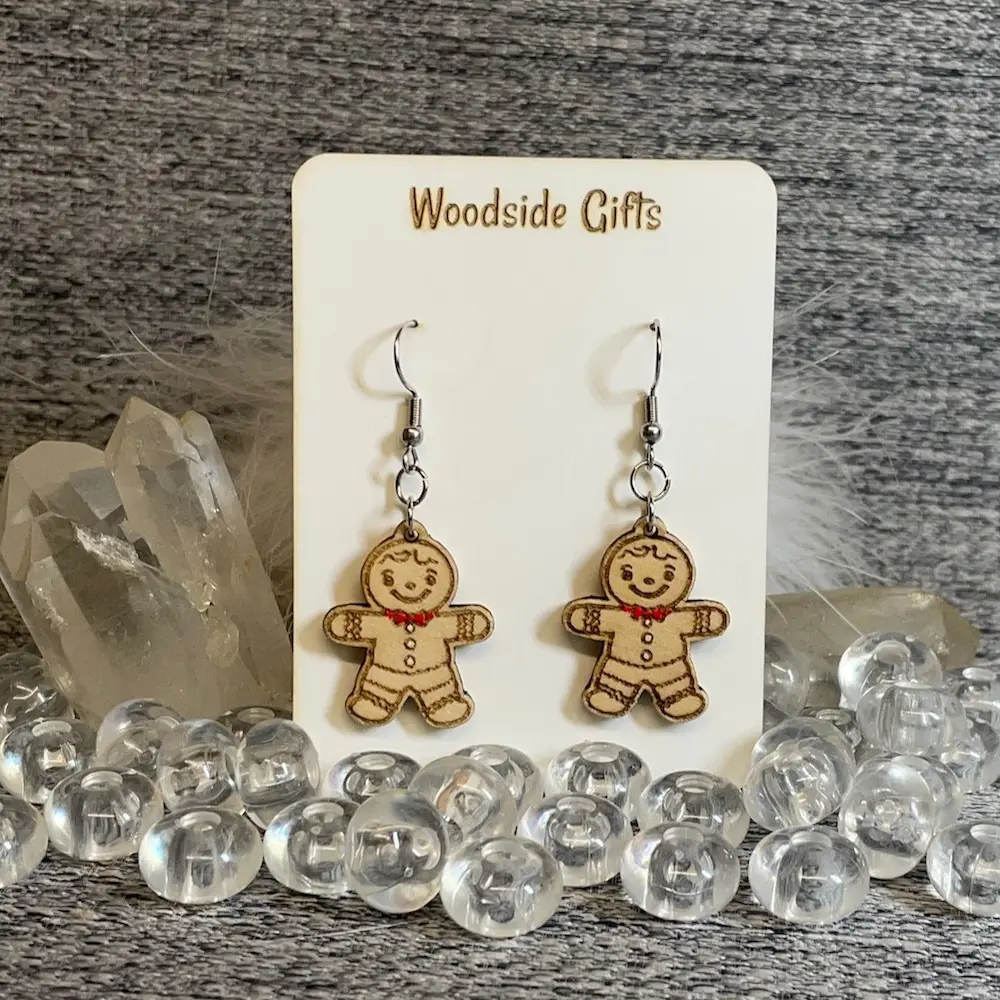 Gingerbread man - Dangly Earrings
