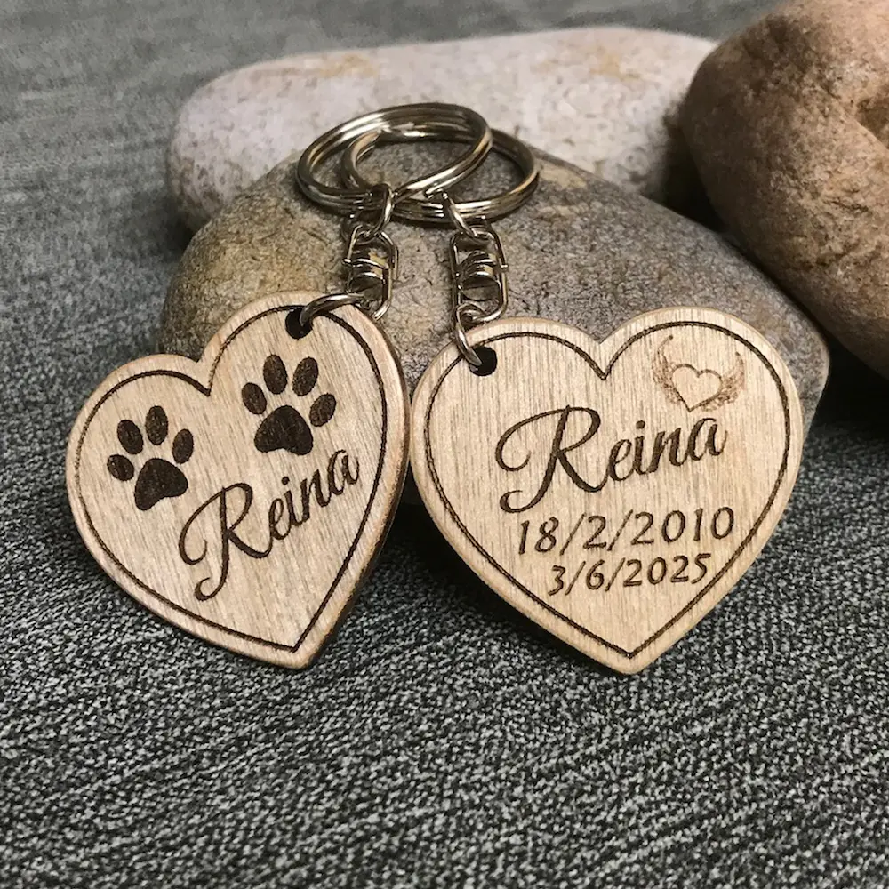 Personalised Pawprints Keyring