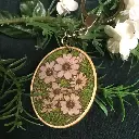 Daisies - Painted Floral Keyring 06