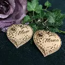 Personalised Heart Keyring 01