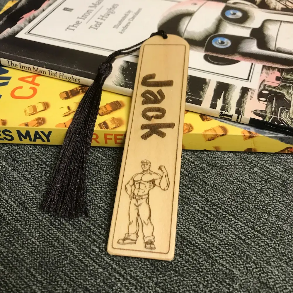 Muscle Man - Personalised Bookmark