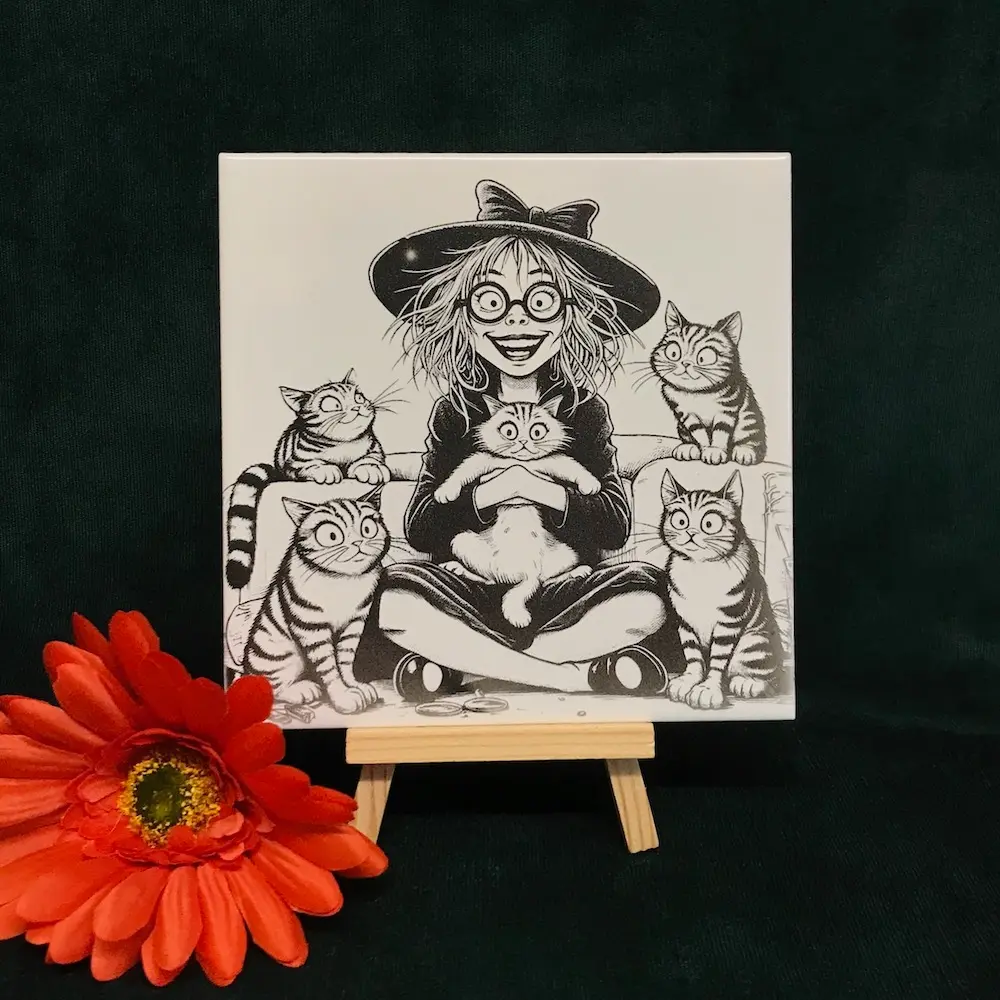 Crazy Cat Lady Tile