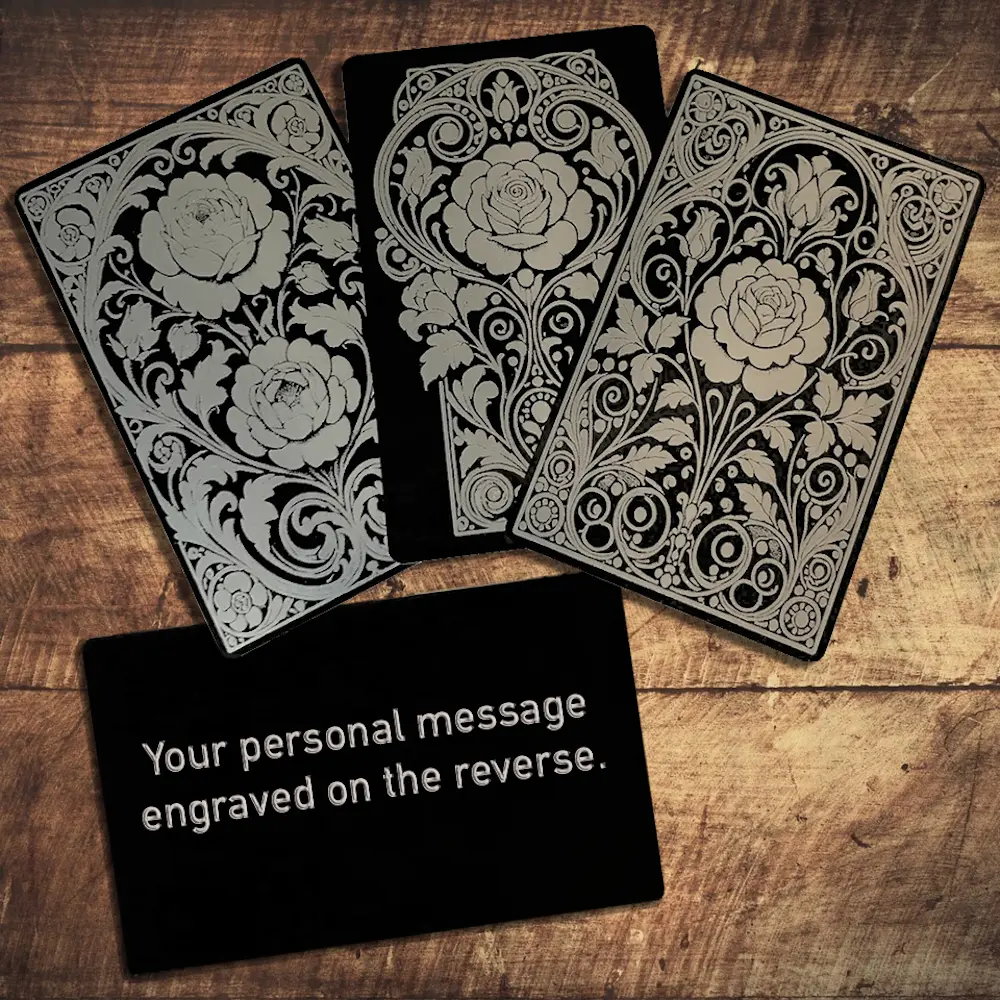Art Nouveau Flower Wallet Cards