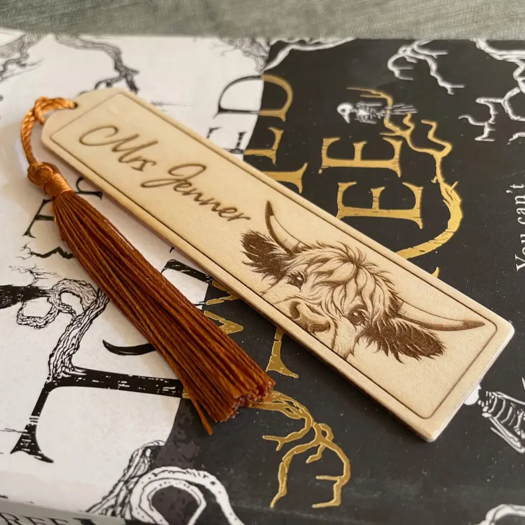 Highland Cow - Personalised Bookmark