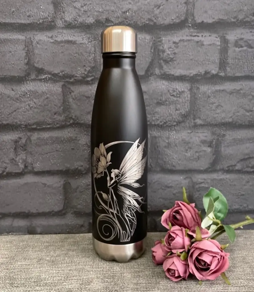 Laser Engraved Bottle - Art Nouveau Fairy
