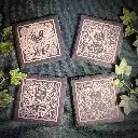 Celtic Cats - Square Slate Coasters