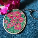 Daisies - Painted Floral Keyring 02