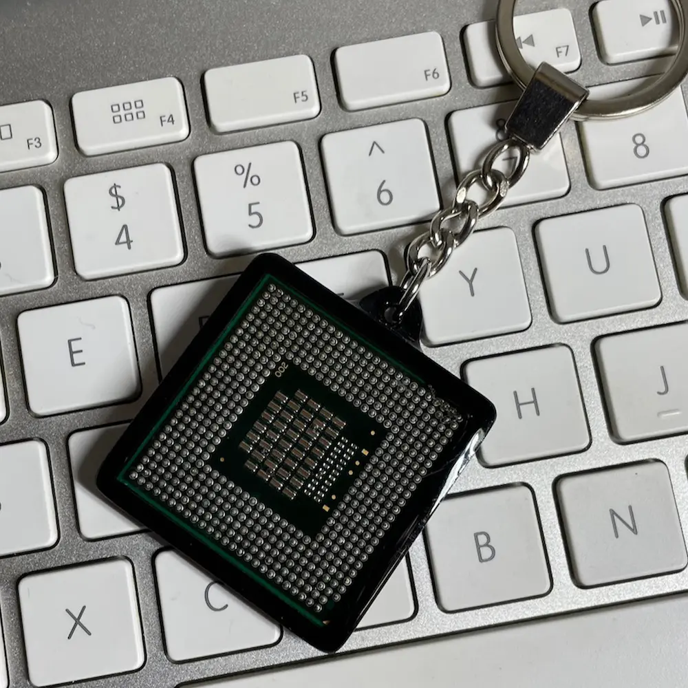 Black CPU Keyring 