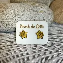 Painted Daffodil Stud Earrings