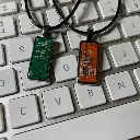 Circuit Board Necklace - Small Rectangle