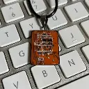 Circuit Board Necklace - Large Rectangle