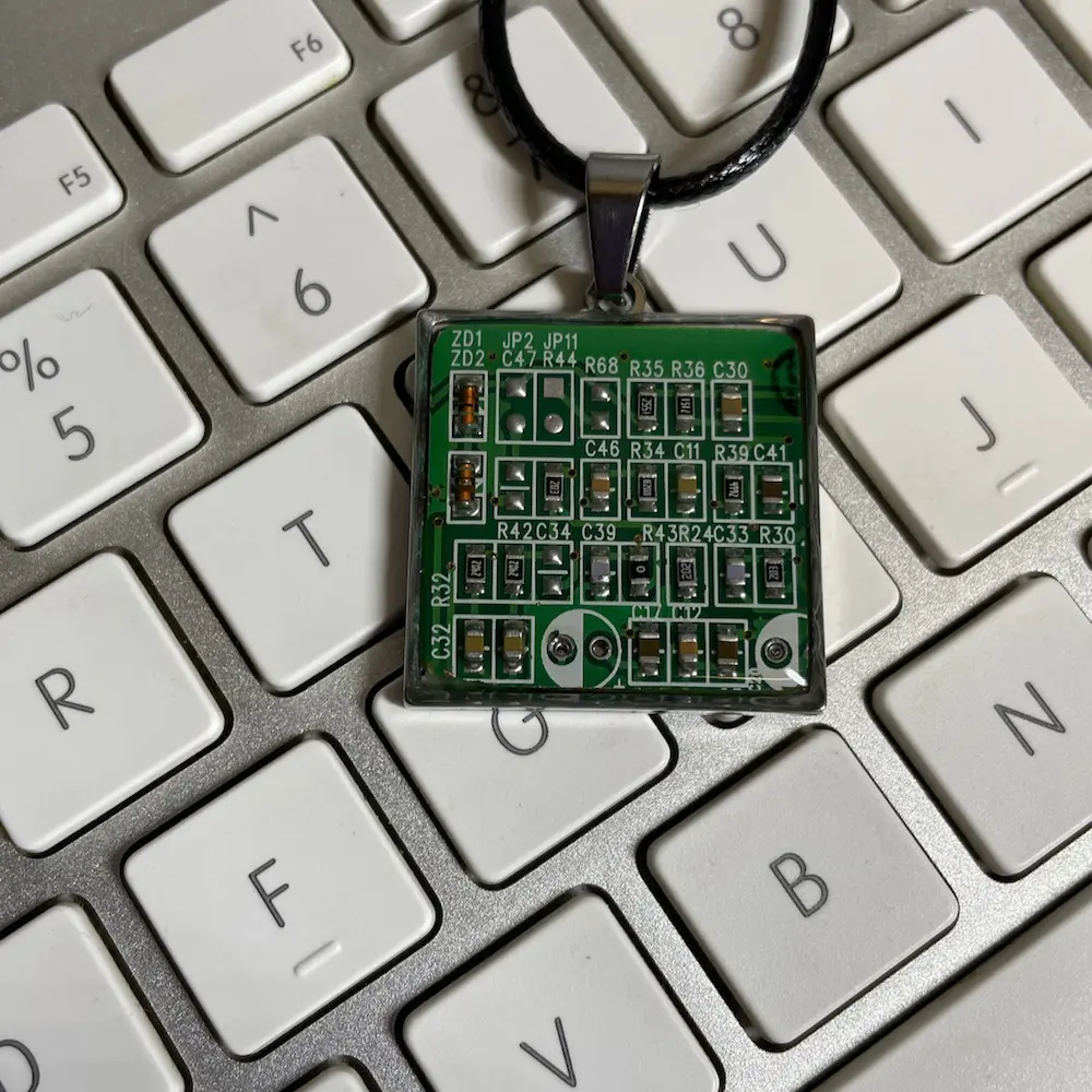Circuit Board Necklace - Square
