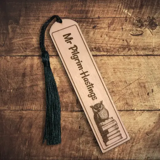 Owl on Books - Personalised Bookmark