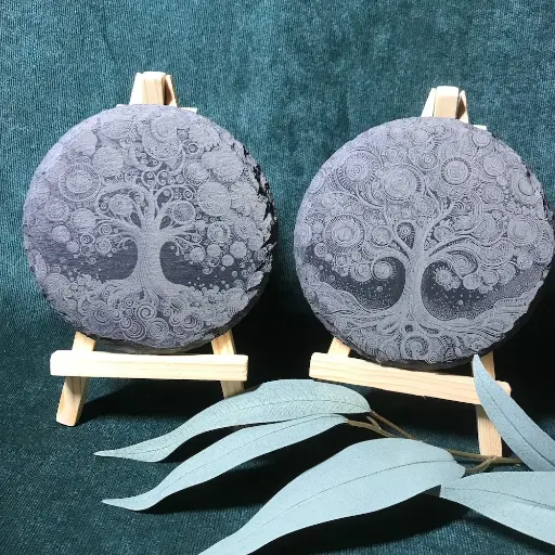 Tree of Life -  Round Slate Coasters (Set 1)