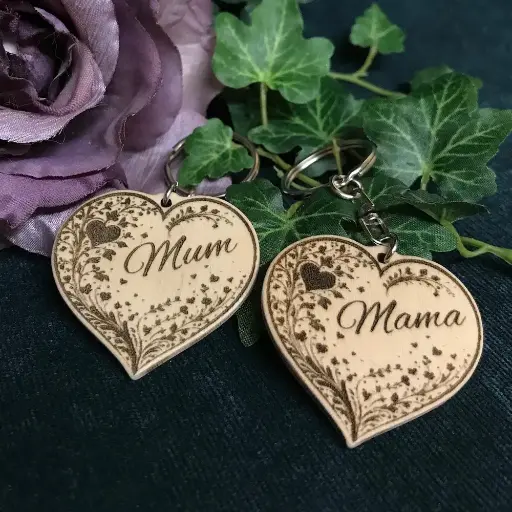 Personalised Heart Keyring 01