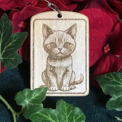 British Short Hair Cat Keyring