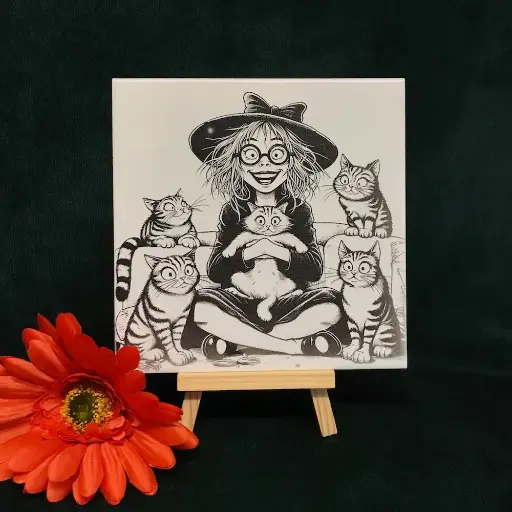 Crazy Cat Lady Tile