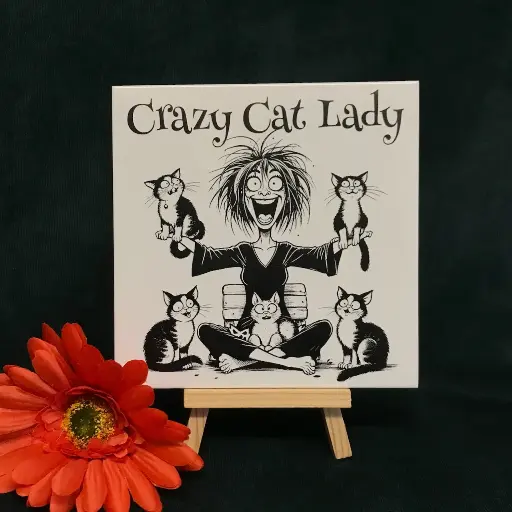 Crazy Cat Lady Tile
