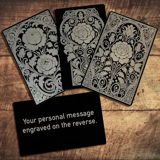 Art Nouveau Flower Wallet Cards