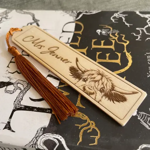 Highland Cow - Personalised Bookmark