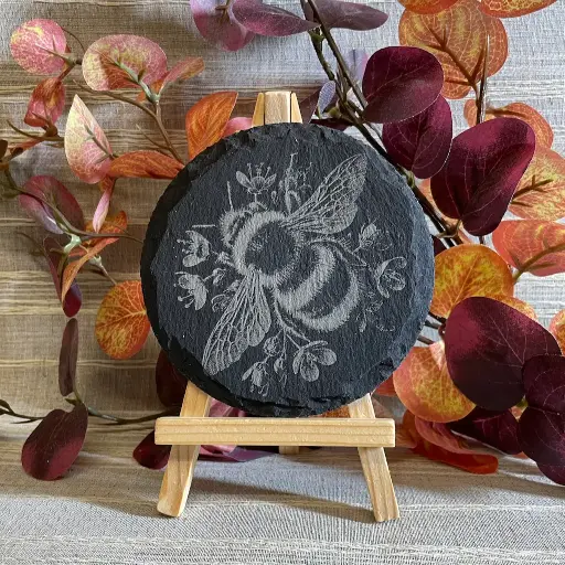 Bumble Bee  - Round Slate Coasters