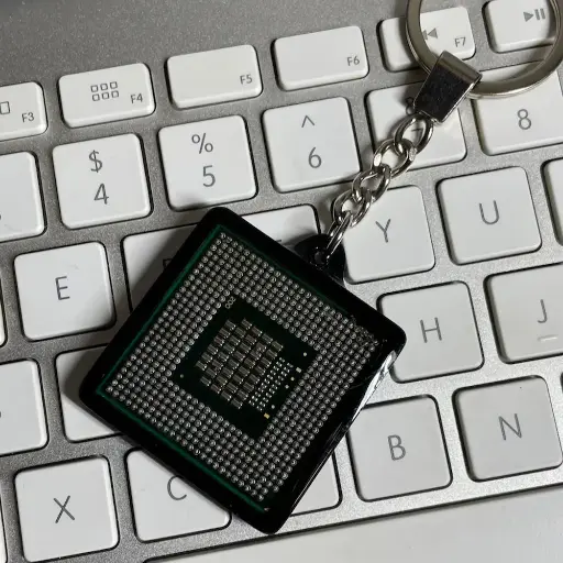 Black CPU Keyring 