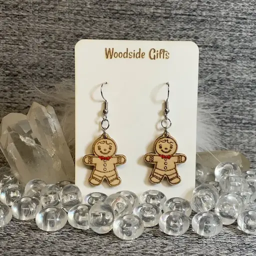 Gingerbread man - Dangly Earrings