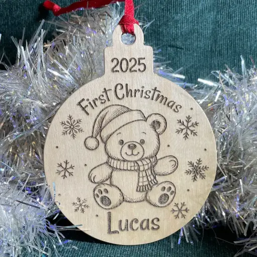 Personalised Baby's First Christmas Bauble